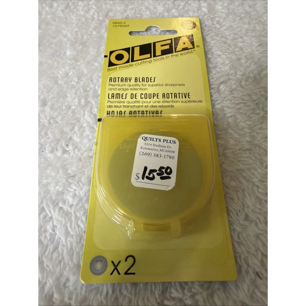 Olfa 45mm Replacement Rotary Blades 2 Pack RB45-2 1079062 NIP